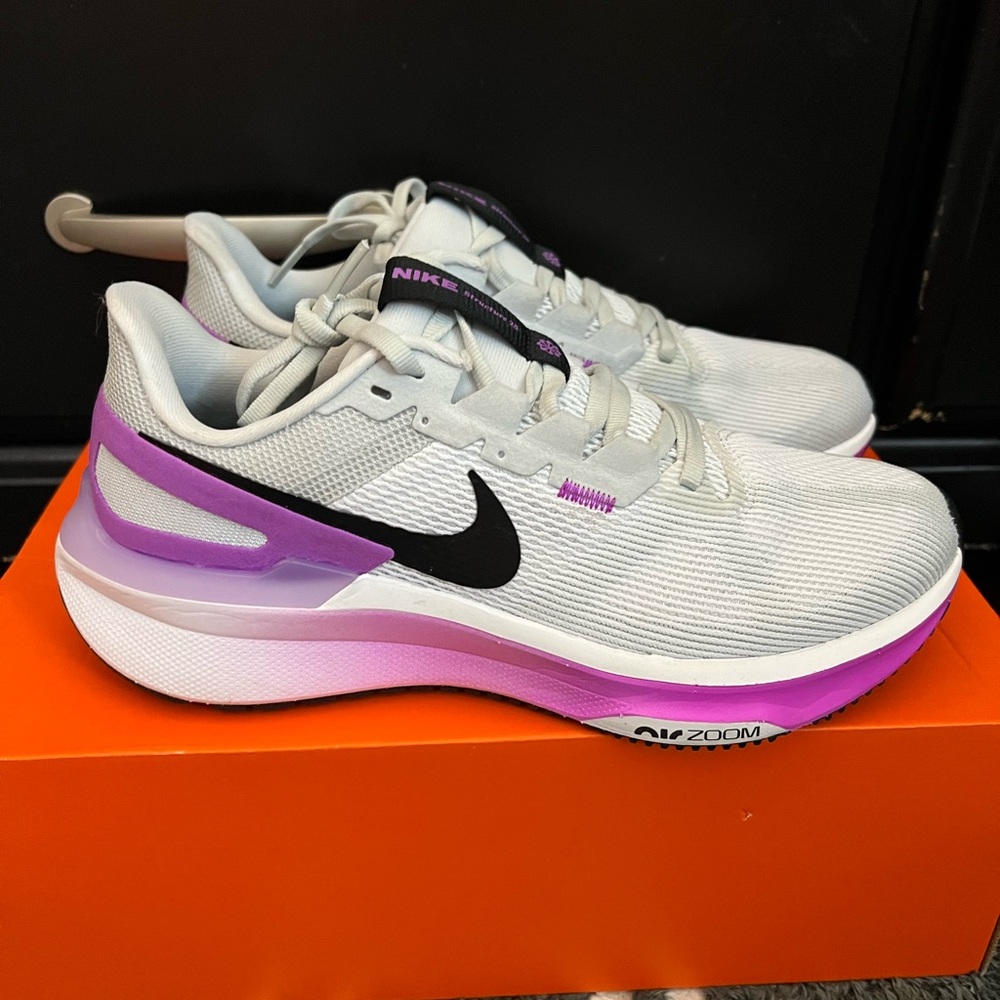 Nike Women's Gray and Purple Running Shoes